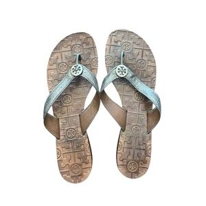 Tory Burch Thora Thong Metallic Sandals